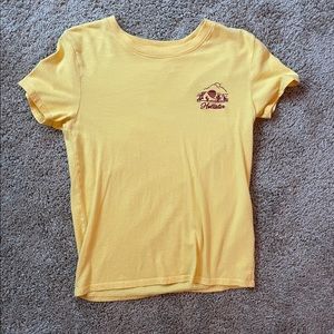 Hollister yellow short sleeve shirt